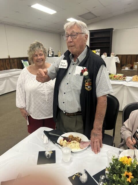 Cindy Dawson presented Norm Blodgett '52
